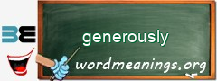 WordMeaning blackboard for generously